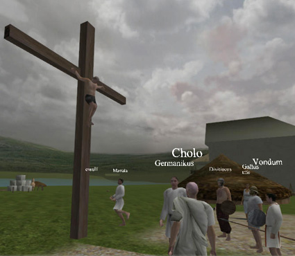 romavictor_crucifixtion In Roma Victor, griefers are crucified.