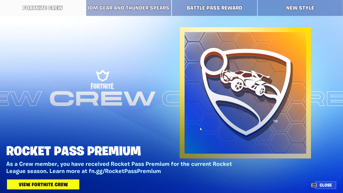 Fortnite Crew Adds Rocket Pass&nbsp;Premium