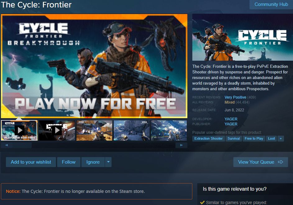 The Cycle: Frontier Officially&nbsp;Dead