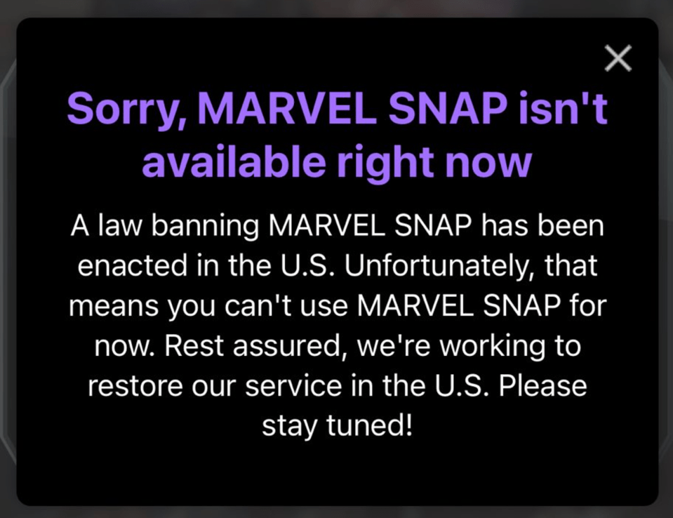 Oops, Marvel Snap in the US Got Banned Last&nbsp;Night
